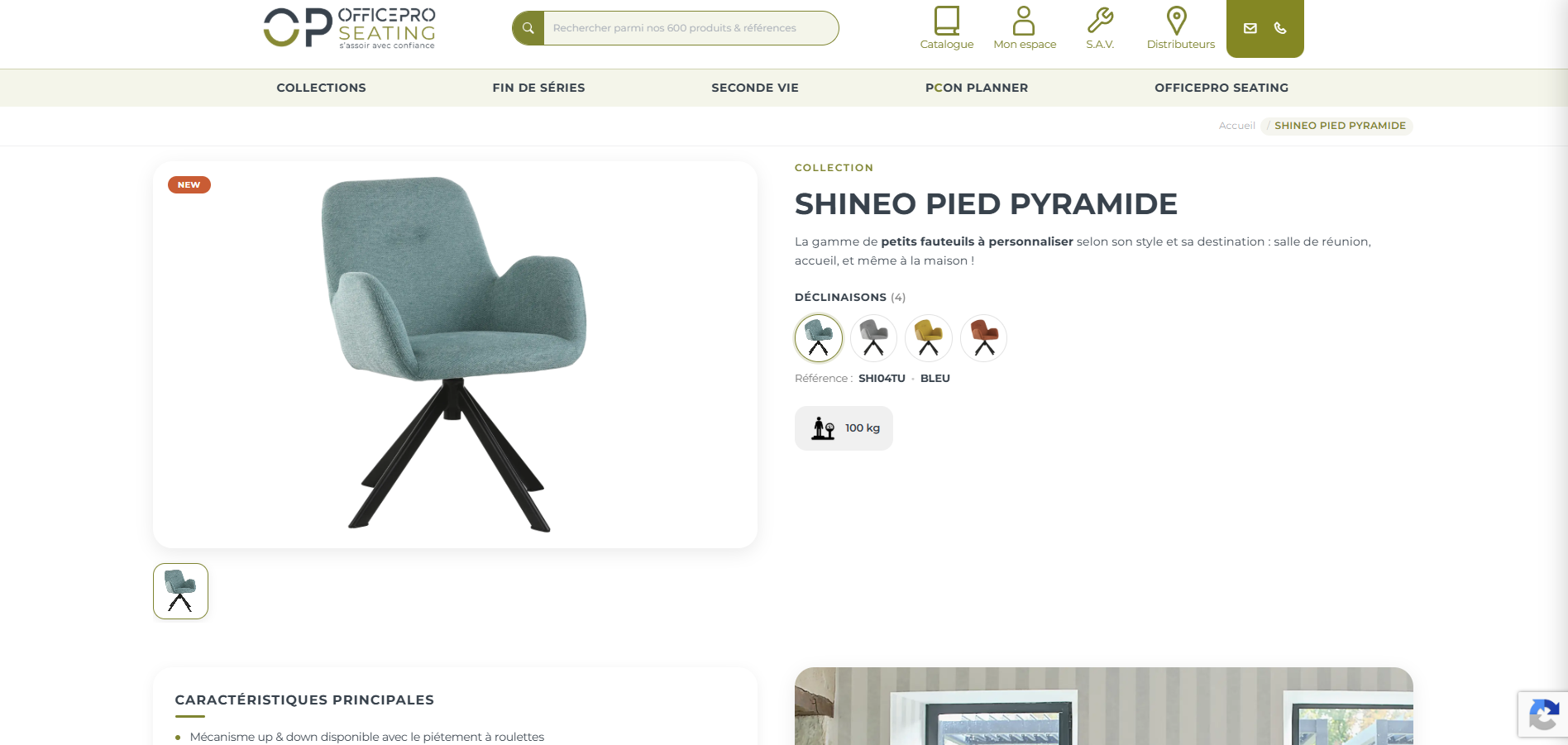 Une fiche produit de la boutique B2B OfficePro Seating